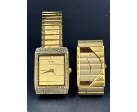 Two Vintage Seiko wristwatches.