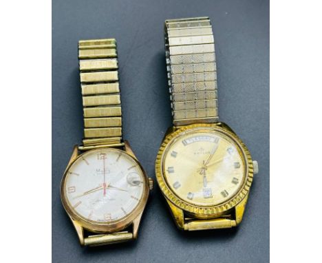 Two Vintage watches: Baylor Automatic and a MuDu 25 jewels doublematic