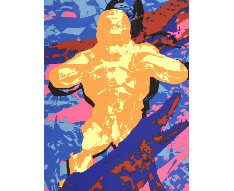 Richard ORLINSKI (Né en 1966) Kong tono. Lithographie en couleur sur papier vélin, signée au crayon en bas à droite. Numéroté