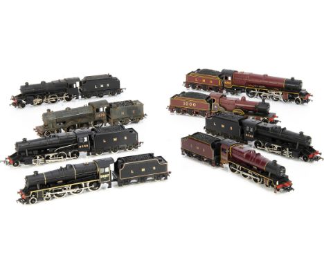 OO Gauge LMS and Other Steam Locomotives and Tenders, all unboxed includes LMS Mainline 5690 Leander in maroon livery and 568