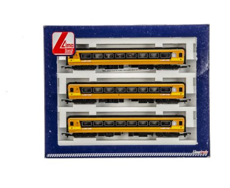 Lima Jouef  OO Gauge Irish Railways Intercity Coach Pack,  a boxed LT600001 MKII three coach pack all in yellow and black Iri