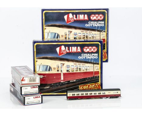 Lima Golden Series HO Gauge Trans Europ Express,  two boxed sets, both 149812 each includes a four car set, together with thr