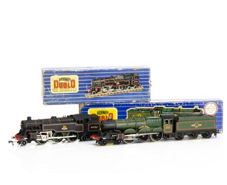 Boxed Hornby-Dublo 00 gauge 3-rail steam Locomotives, ref 3221 'Ludlow Castle' in BR green as no 5002, G-VG, box P-F, scuffin