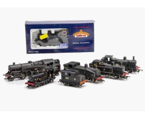 OO Gauge BR Steam Tank Locomotives, a boxed Bachmann 32-225 3F Fowler Jinty 47629, together with unboxed Bachmann 80140, Horn