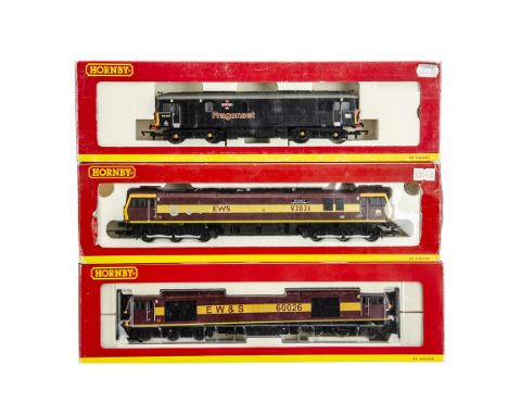 Hornby (China) OO Gauge British Outline Diesel Locomotives, three boxed examples R2518 Class 73 Spitfire in Fragonset Railway