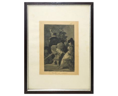Etching and aquatint Series '' Los Caprichos '' (1799), N.06, antique edition 215 mm x 150 mm Francisco de Goya Etching and a