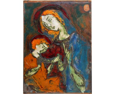 Enamel on copper  24 x 17 cm, in a frame 56 x 42 cm   Sebastiano Milluzzo   Enamel on copper  