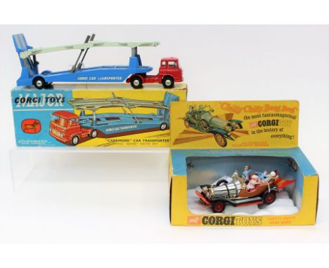 Corgi: A boxed Corgi Toys Major: "Carrimore" Car Transporter with "Bedford" Tractor Unit, 1105; together with a boxed Corgi T