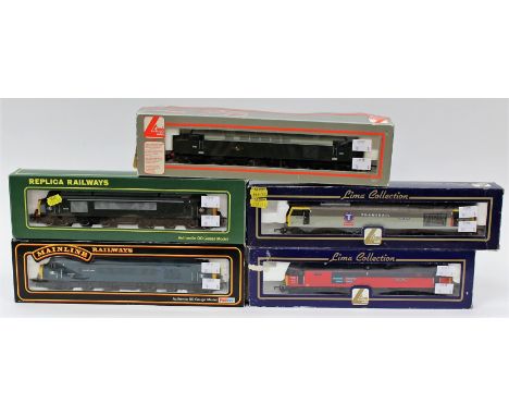 Locomotives: Five various boxed OO gauge locomotives, comprising: Lima; 204768, L205184 Class 47 535 Saint Aidan, 205060, Mai