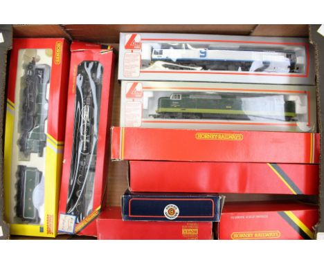 Locomotives: One box of assorted boxed OO gauge locomotives, to include: Hornby; R2675, R528, R058, and three others, Lima; 2