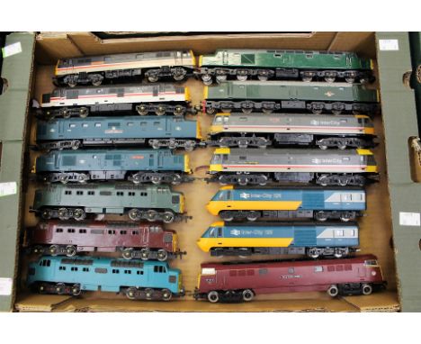 Locomotives: Fourteen unboxed OO gauge diesel locomotives: including: ‘Western King’, ‘Loch Lomond’, ‘The Fife &amp; Forfar Y