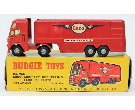 Budgie: A boxed Budgie Toys, Esso Aircraft Refuelling Tanker "Pluto", No. 256, 'OO' Scale, box slightly worn.