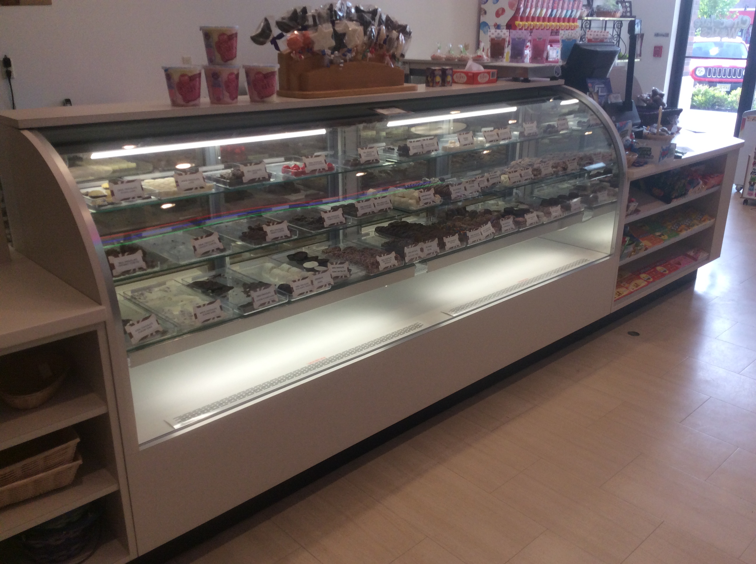 { Option of lots 7, 8 } 8 FOOT COLD CORE LED CURVED GLASS CANDY