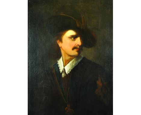 After Rembrandt van Rijn (1606-1669) Dutch. Portrait of a Man with a Hat, Oil on Canvas, 24" x 18.5".