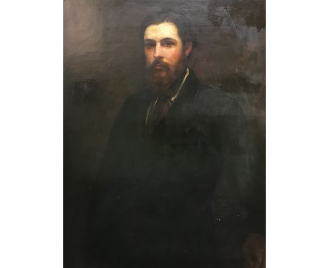 James Sant (1820-1916) British. Portrait of Lord Francis Hervey, Oil on Canvas, Signed with Monogram, Inscribed on a letter o