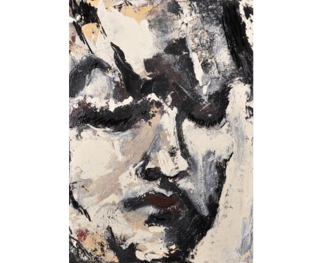 Grace Morgan (20th-21st Century) British. "One for Today", Portrait Study of a Man's Head, Oil on Canvas, Signed, Dated '11.1