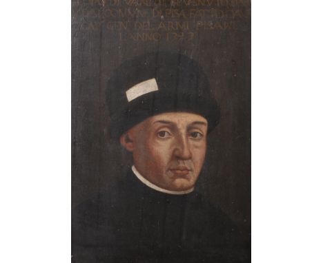 Late 16th - Early 17th Century Italian School.  Portrait of Jacopo di Vani di Bevenuto, a Chief of the Pisan Army from the Mu