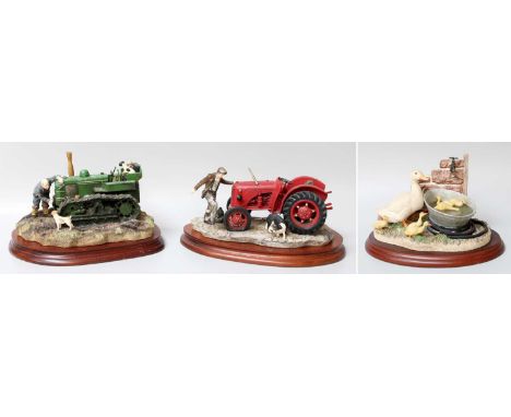Border Fine Arts 'Starts First Time' (Fowler Diesel Crawler Mark VF), model No. B0702; together with 'Kick Start' (David Brow