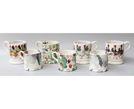 Emma Bridgewater Mugs and Cups, including Legbar, Dorking, and Light Sussex (7)four mugs and four small cups.No damage.