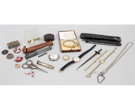 A Lady's 9 Carat Gold Rotary Wristwatch, attached bracelet with clasp stamped 375, Two Other Lady's 9 Carat Gold Wristwatches