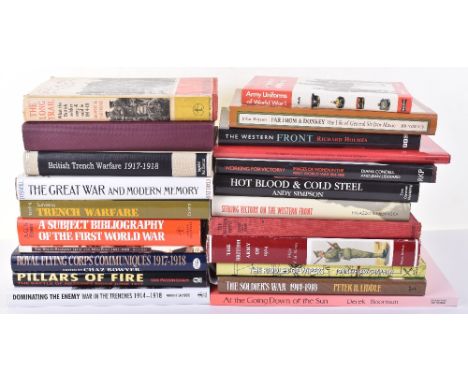 Mixed Books of British WW1 and Trench Warfare Interest, including Pillars of Fire – The Battle of Messines Ridge June 1917 by