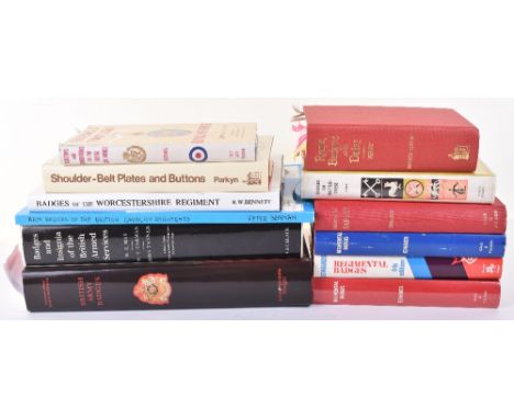 Books on British Regimental Badge Collecting, including Badges of the Worcestershire Regiment by Bennett; Arm Badges of Briti