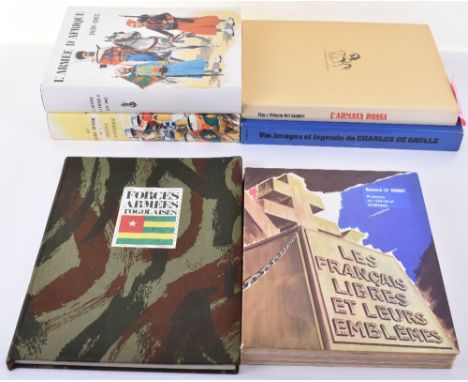 Interesting Grouping of Books on French Colonial Militaria and History, mostly all in French language, including L’Armee D’Af