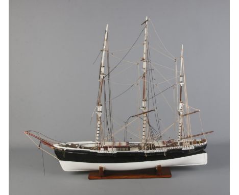 A wooden scale model of a ship, "Boston"Length 87cm approximately  