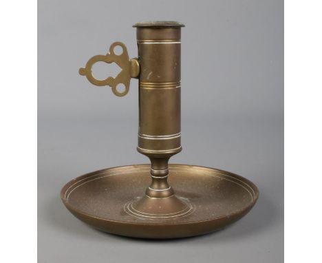 A Swedish Skultuna 1607 brass candle stick holder, No.68.  