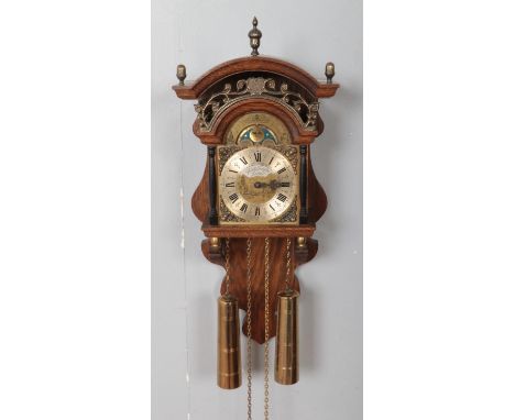 A Thomas Tompion Dutch inspired wall clock. With moon phase.  