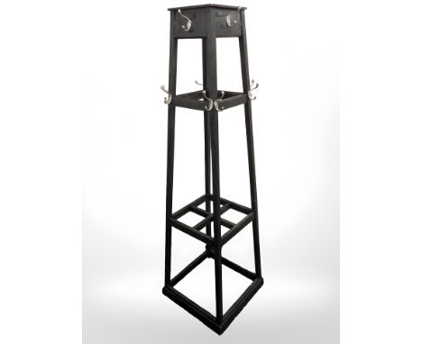 A painted hat and coat stand, height 170 cm 