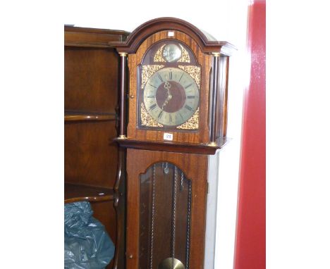 Arched top triple weight longcase clock