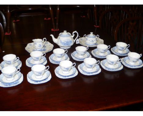 Forty-one Royal Albert 'Bluebell Wood' tea service (twelve place setting)