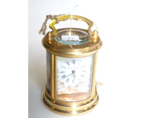 Small brass cased carriage clock