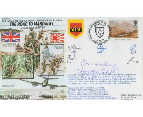 WW2 Victoria Cross winners Umrao Singh VC and Bhandari Ram VC signed 50th ann The Burma General Advance to Mandalay cover. Fl