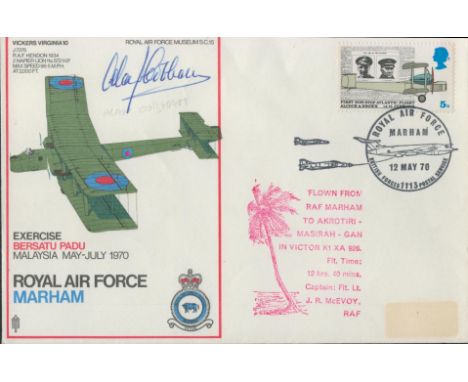 Aviation Pioneer Alan Cobham signed RAF Marham flown cover. He served on the Western Front from 1914 to 1917. He dealt mainly