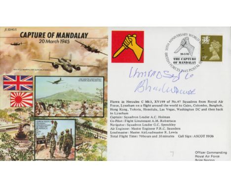 WW2 Victoria Cross winners Umrao Singh VC and Bhandari Ram VC signed 50th ann Capture of Mandalay cover. Umrao Singh Yadav (2