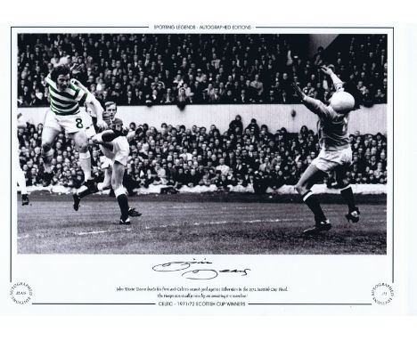 Football Autographed Dixie Deans 16 X 12 Limited-Edition: Colorized, Depicting Celtic's John Dixie Deans Heading His First Of