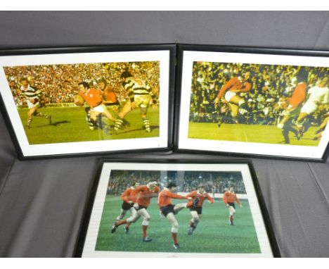 WELSH RUGBY LEGENDS SIGNED LIMITED EDITION PHOTOGRAPHS all with 'Bigbluetube' certificate of authenticity to the reverse, all