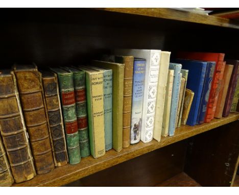 A COLLECTION OF 18TH CENTURY &amp; LATER BOOKS (to one shelf) various titles to include 'The Irish, Welsh, Scottish and Engli