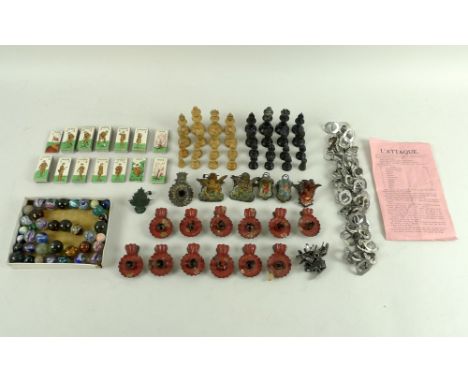 A group of vintage toys and miscellanea, including a vintage L'Attaque game comprising figures and stands, with instructions,