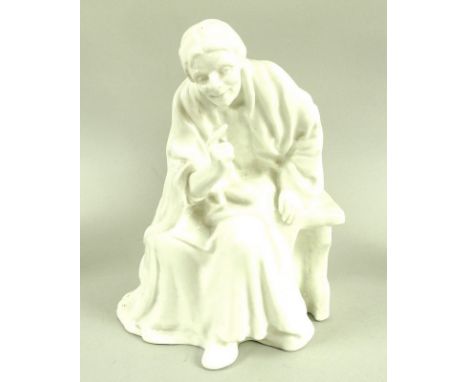 A collection of Royal Worcester blanc de chine figurines, comprising The Fortune Teller 2924, 7.5 by 12 by 15.5cm, Grandmothe