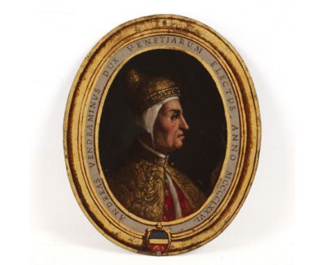 Francesco Maggiotto (1738-1805)Andreas Vendramimus, inscribed verso 'Andreas Vendrame nus D-V anno 1476, Franio Maggiotto, oi