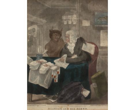 Bowles and Carver (pubs)'A lawyer and his agent' and 'The First Day of Term - or The Devil among the Lawyers', a pair, mezzot