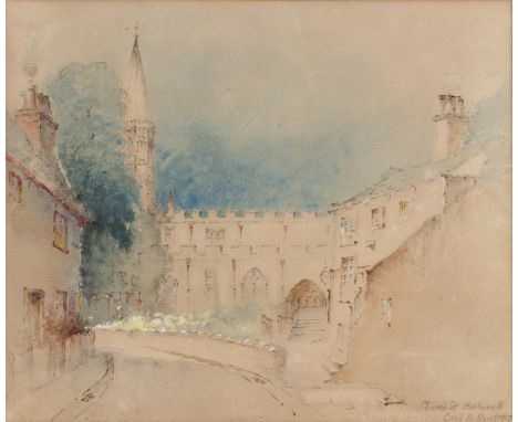 Cecil Arthur Hunt (1873-1965)Church St, Bakewell, Derbyshire, signed and dated 1917, watercolour, 26.5 x 32cm; together with 