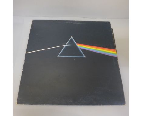 A Pink Floyd Dark Side of the Moon first press LP record with full blue triangle label, SHVL 804 A2 &amp; B2 matrix 