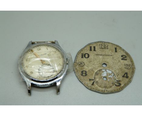 A Jaeger-LeCoultre wristwatch and a pocket watch dial 