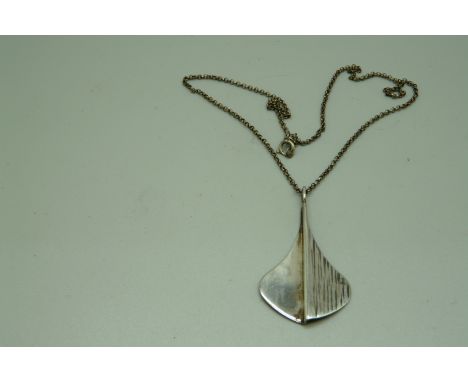 A 1970's Swedish silver pendant, K.E. Palmberg for Alton 