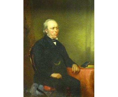 Unknown Artist (19th Century School)'Portrait of a Seated Gentleman'Oil on canvas, unsigned, 48 x 35cm