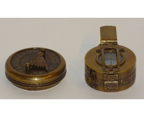 A military pocket metal cased compass, engraved to reverse for TG Co Ltd London NA266322, 1940 MKIII, with broad arrow mark, 
